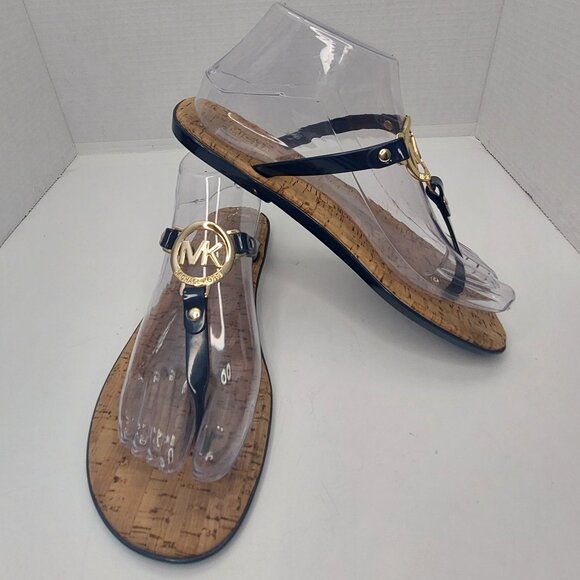 Michael by Michael Kors Blue Jelly Flip Flops Women's Size 8 - Picture 2 of 11
